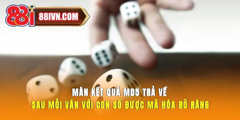 Màn kết quả MD5 trả về sau mỗi ván với con số được mã hóa rõ ràng